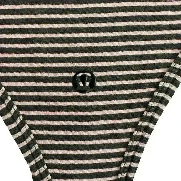 Lululemon Yogi Racerback Hyper Stripe Mauvelous Heathered Black Size M - Picture 9 of 11